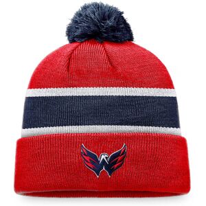 Men's Fanatics Branded Red/Navy Washington Capitals Breakaway Cuffed Knit Hat with Pom - Male - Red