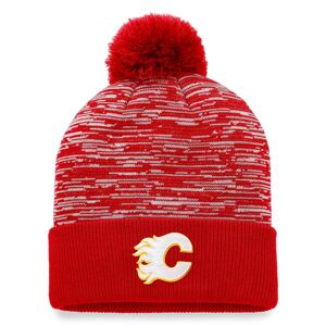 Men's Fanatics Branded Red Calgary Flames Defender Cuffed Knit Hat with Pom - Male - Red