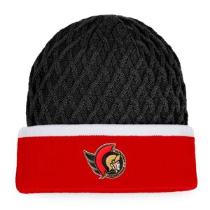 Men's Fanatics Branded Red/Black Ottawa Senators Iconic Striped Cuffed Knit Hat - Male - Red