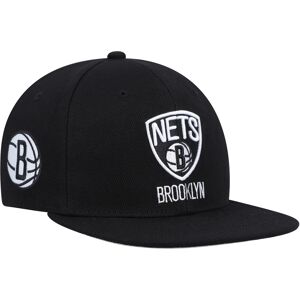 Men's Mitchell & Ness Black Brooklyn Nets Logo Core Side Snapback Hat - Male - Black