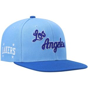 Men's Mitchell & Ness Powder Blue/Royal Los Angeles Lakers Hardwood Classics Core Side Snapback Hat - Male - Powder Blue