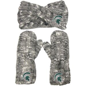 Women's ZooZatz Michigan State Spartans Logo Marled Headband and Mitten Set - Female - Gray