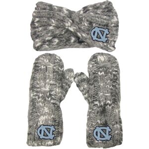 Women's ZooZatz North Carolina Tar Heels Logo Marled Headband and Mitten Set - Female - Gray