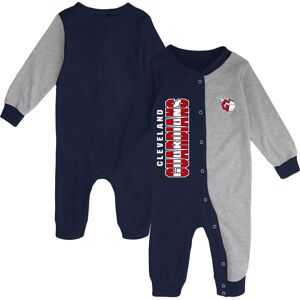 Infant Navy/Heather Gray Cleveland Guardians Halftime Sleeper - Male - Navy