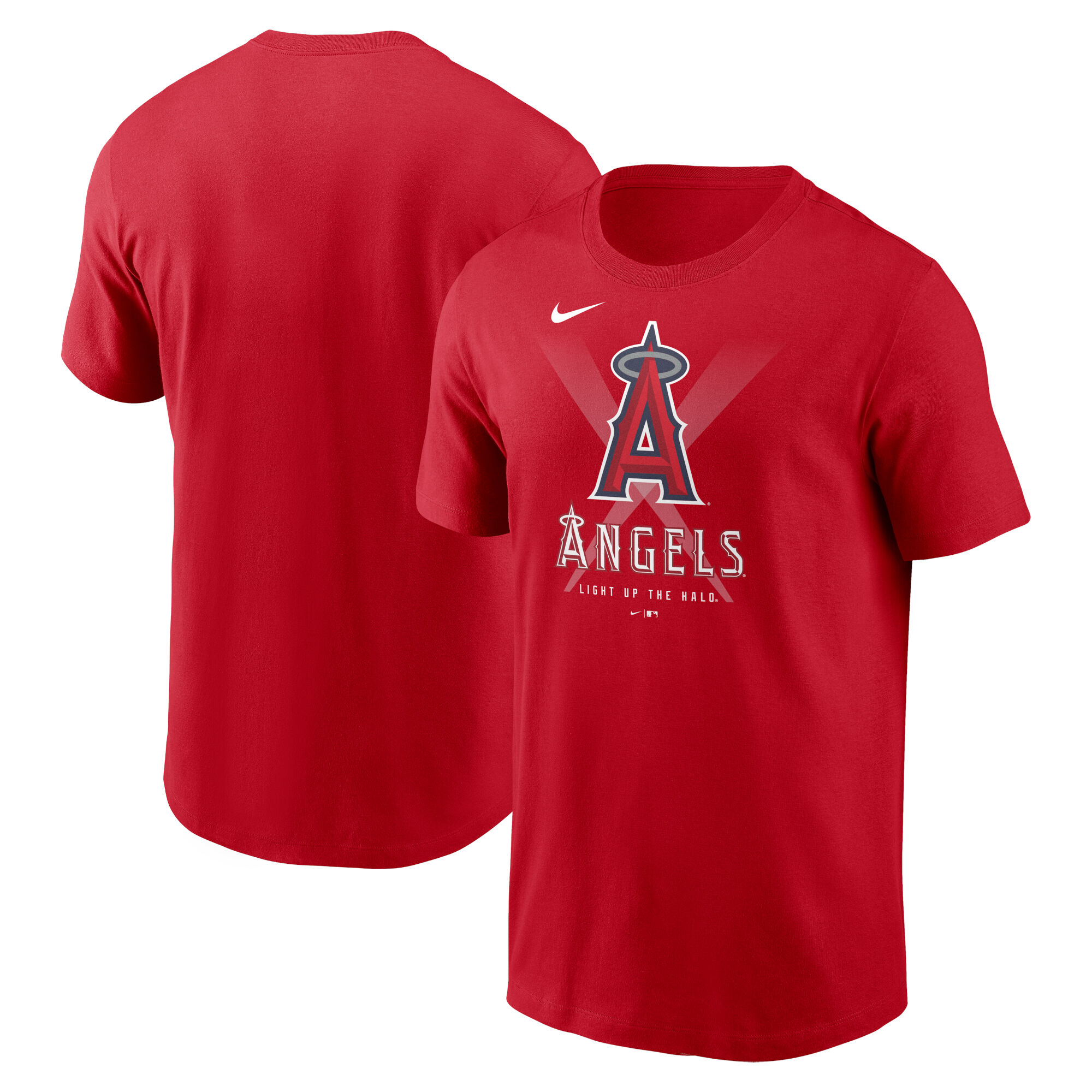Men's Nike Red Los Angeles Angels Light Up the Halo Local Team T-Shirt - Male - Red