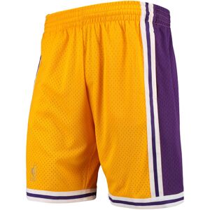 Men's Mitchell & Ness Gold Los Angeles Lakers Hardwood Classics Team Swingman Shorts - Male - Gold