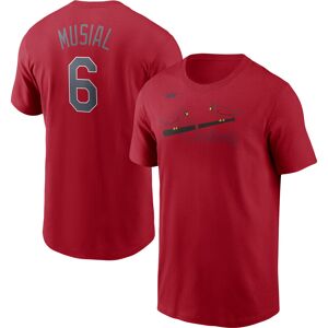 Men's Nike Stan Musial Red St. Louis Cardinals Cooperstown Collection Name & Number T-Shirt - Male - Red