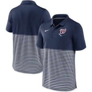 Men's Nike Navy/Gray Washington Nationals Home Plate Striped Polo - Male - Navy