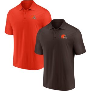 Men's Fanatics Branded Brown/Orange Cleveland Browns Home and Away 2-Pack Polo Set - Male - Brown