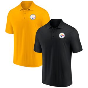 Men's Fanatics Branded Black/Gold Pittsburgh Steelers Home and Away 2-Pack Polo Set - Male - Black