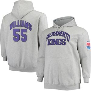 Men's Mitchell & Ness Jason Williams Heathered Gray Sacramento Kings Big & Tall Name & Number Pullover Hoodie - Male - Heather Gray