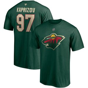 Men's Fanatics Branded Kirill Kaprizov Green Minnesota Wild Authentic Stack Name & Number T-Shirt - Male - Green