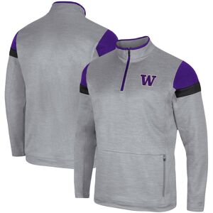 Men's Colosseum Gray Washington Huskies Bingo Quarter-Zip Jacket - Male - Gray