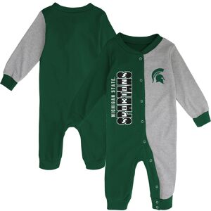 Infant Green/Heather Gray Michigan State Spartans Halftime Two-Tone Sleeper - Male - Green