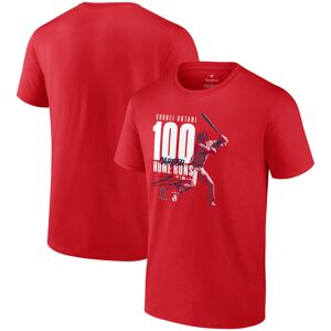 Men's Fanatics Branded Shohei Ohtani Red Los Angeles Angels 100th Career Home Run T-Shirt - Male - Red