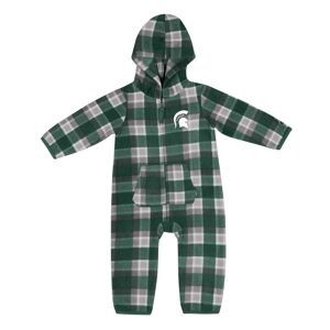 Infant Colosseum Green/Gray Michigan State Spartans Farays Plaid Full-Zip Hoodie Jumper - Male - Green