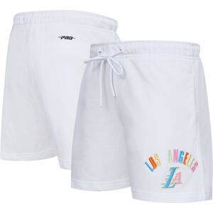 Men's Pro Standard White Los Angeles Lakers Washed Neon Shorts - Female - White