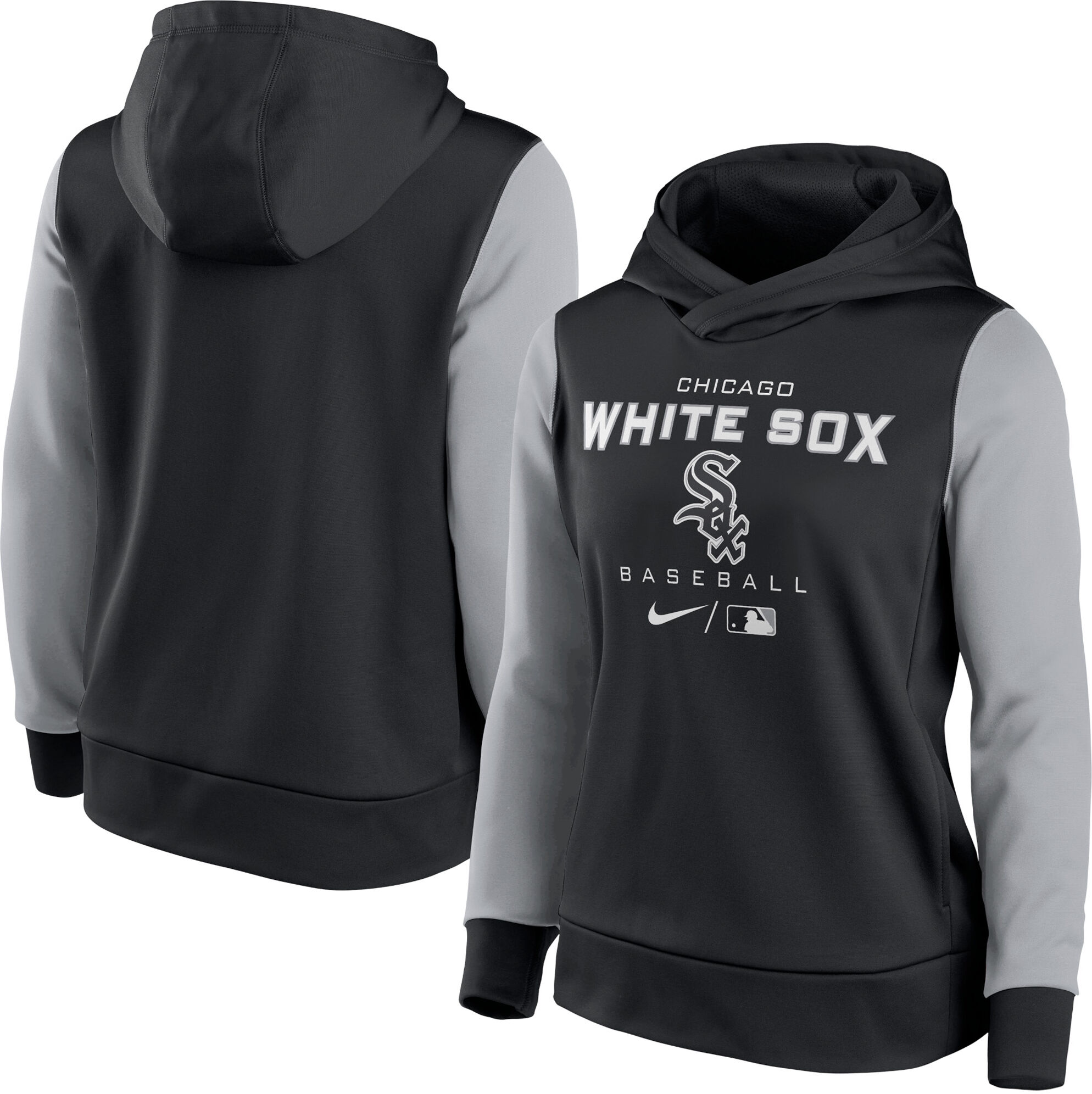 Women's Nike Black/Gray Chicago White Sox Authentic Collection Pullover Hoodie - Female - Black