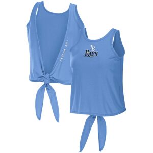 Women's WEAR by Erin Andrews Light Blue Tampa Bay Rays Open Back Twist Tie Tank Top - Female - Light Blue