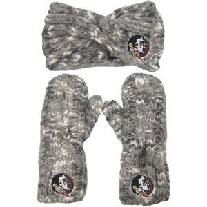 Women's ZooZatz Florida State Seminoles Logo Marled Headband and Mitten Set - Female - Gray