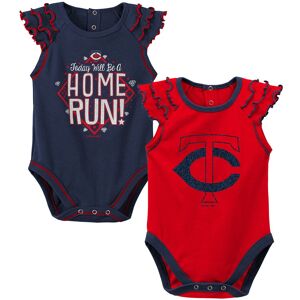 Newborn & Infant Navy/Red Minnesota Twins Shining All-Star 2-Pack Bodysuit Set - Male - Navy