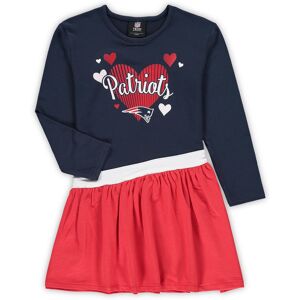 Girls Preschool Navy New England Patriots All Hearts Jersey Tri-Blend Dress - Female - Navy