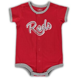 Newborn & Infant Red Cincinnati Reds Stripe Power Hitter Romper - Male - Red