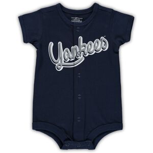 Newborn & Infant Navy New York Yankees Stripe Power Hitter Romper - Male - Navy