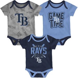 Newborn & Infant Tampa Bay Rays Navy/Light Blue/Heathered Gray Game Time Three-Piece Bodysuit Set - Male - Navy