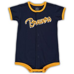 Infant Navy Milwaukee Brewers Power Hitter Romper - Male - Navy