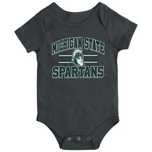 Newborn & Infant Colosseum Heather Black Michigan State Spartans Core Stripe Bodysuit - Male - Heather Black