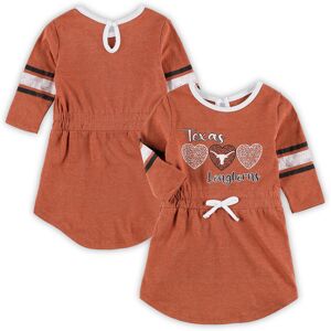 Girls Toddler Colosseum Heathered Texas Orange Texas Longhorns Poppin Sleeve Stripe Dress - Female - Orange