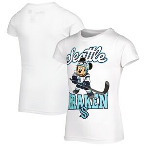 Girls Youth White Seattle Kraken Mickey Mouse Go Team Go T-Shirt - Female - White