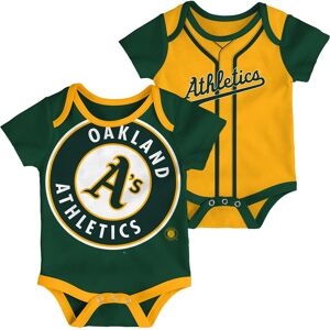 Infant Green/Gold Oakland Athletics Double 2-Pack Bodysuit Set - Male - Green