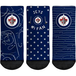 Toddler Rock Em Socks Winnipeg Jets #1 Fan 3-Pack Crew Socks Set - Unisex - Multi