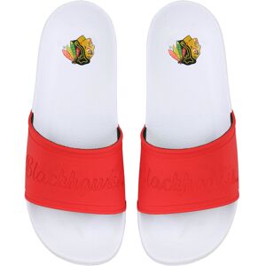 Women's FOCO Chicago Blackhawks Script Wordmark Slide Sandals - Female - White