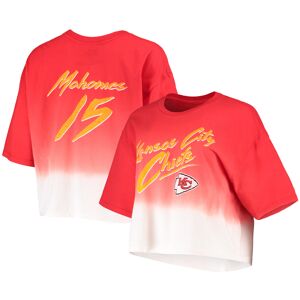 Women's Majestic Threads Patrick Mahomes Red/White Kansas City Chiefs Dip-Dye Player Name & Number Crop Top - Female - Red