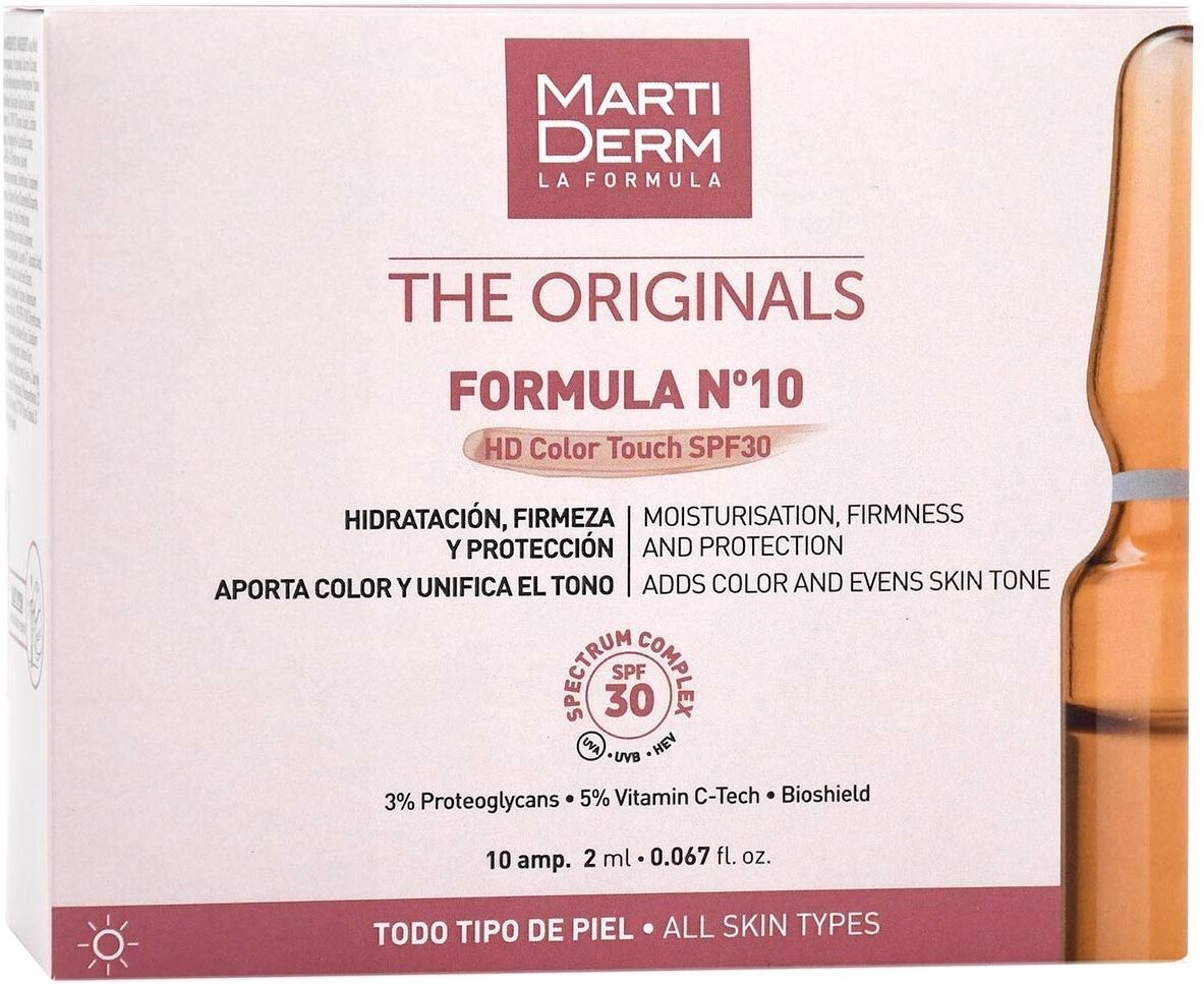 Martiderm The Originals Formula Nº10 HD Color Touch Ampoules SPF30 10x2mL Tinted SPF30