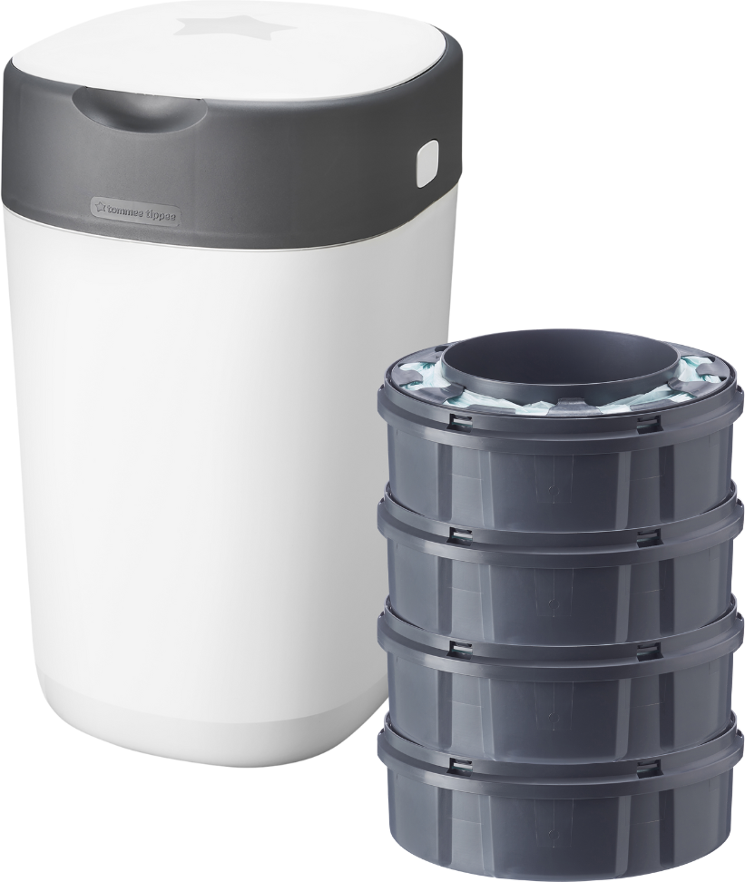 Tommee Tippee Twist and Click Nappy Disposal Bin White