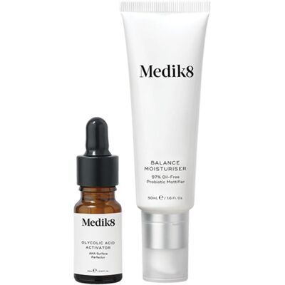 Medik8 Balance Moisturiser with Glycolic Acid Activator Oil-Free Probiotic Mattifier 50mL Medik8 Balance Moisturiser with Glycolic Acid Activator Oil-Free Probiotic Mattifier 50mL
