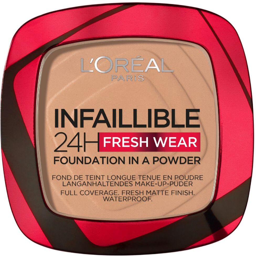 L'Oréal Paris Infallible 24H Fresh Wear Foundation in a Powder Full Matte Coverage 9g 220 Sand