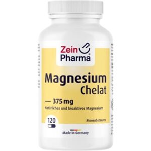 ZeinPharma Magnesium Chelate 375mg (Bisglycinate) 120&nbsp;caps.