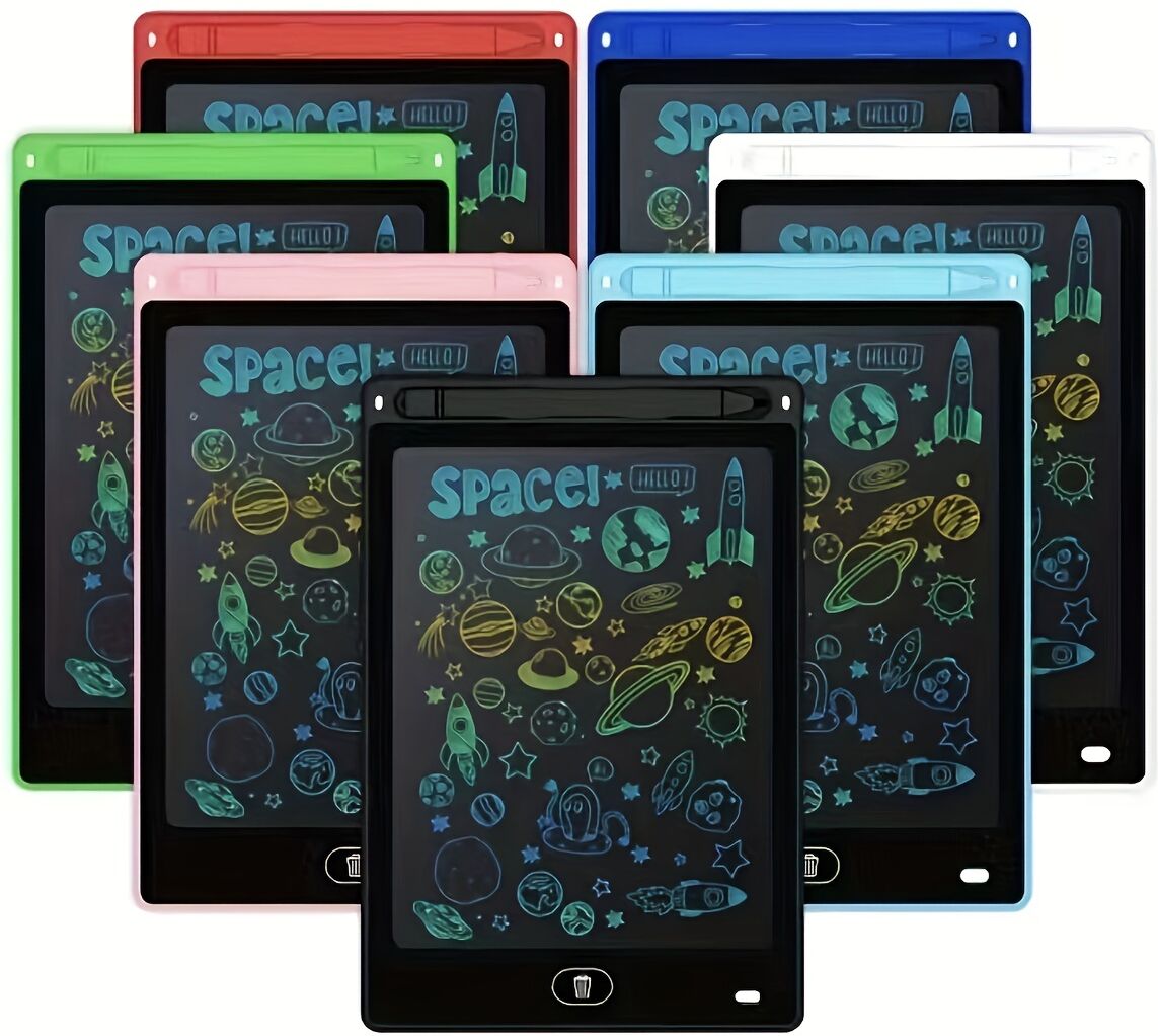 Temu 16/12/8.5/6.5 Inch Lcd Writing Tablet Doodle Board For Kids Electronic Blackboard, Draw & Write On Colorful Screen At Home, School & Office! Halloween/christmas Thanksgiving Gift 16 Inch Black