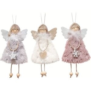 Temu 1pc New Christmas Decoration Creative Doll Charm Angel Girl Pendant Christmas Tree Charm Christmas Supplies Holiday Decoration Supplies White Angel*3+Pink Angel*3