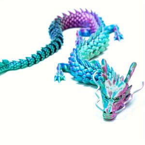 Temu 12inch 3d Print All-in-one Shape Chinese Dragon, Full-body Joints Can Be Freely Activated, Can Be Shaped Anywhere, Creative Collectible Toys, Home Decoration Desktop Ornaments  30cm/12inch