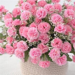 Temu 1pc 20 Heads Artificial Flowers, Fake Hydrangeas, Wedding Routes Silk Flowers Vase For Home Furnishings Hotel Decorations Valentine's Day Gifts Birthday Gifts Red