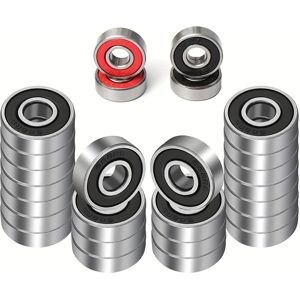 Temu 10pcs 608-rs 608rs Ball Bearing Double Rubber Sealed Shielded 8mm X 22mm 7mm Miniature Deep Groove 608 2rs Bearings Red*2+Black*2