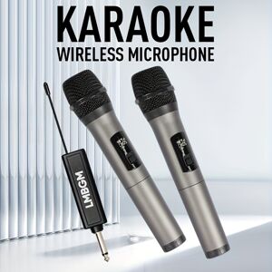 Temu W-2 Wireless Microphone Home Dynamic Microphone Ktv Portable Sound Computer Singing Performance Microphone Handheld Microphone System