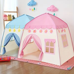 Temu Children's Tent Indoor Playhouse Princess Girls Boys Baby Toys Kids Home House Fantasy Small Castle Blue
