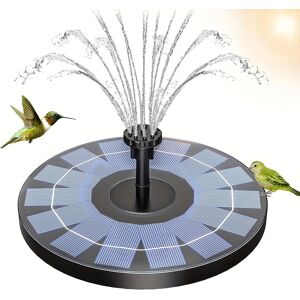 Temu 1pc Solar Powered Water Fountain, Solar Fountain Bird Bath Pump With 6 Nozzles, Free Standing Portable Floating Solar Powered Water Fountain Pump For Garden, Pond, Pool, Outdoor And Backyard, 1.5w